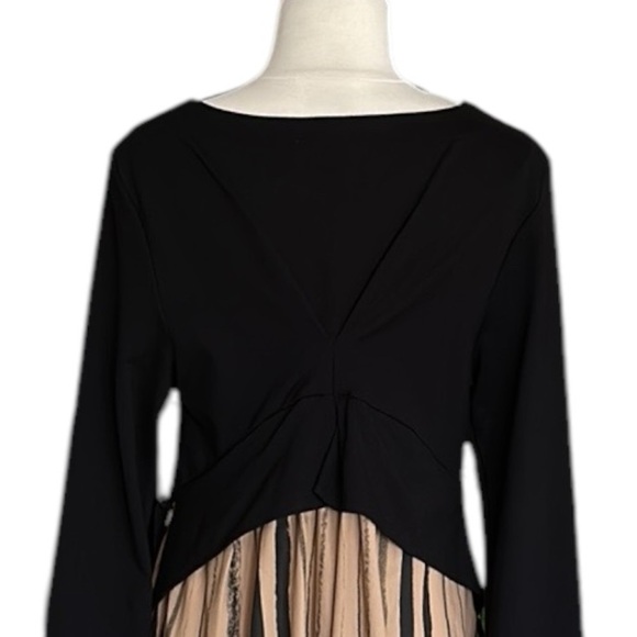 SIMPLY VANITE Lagenlook MIDI Dress Neutral Relaxed Fit Artistic Artsy Layer Look - Picture 7 of 16